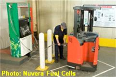 Fueling a forklift